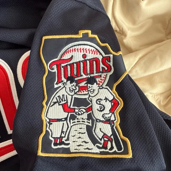 Majestic Navy Blue Twins Baseball Jersey